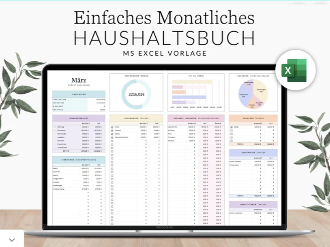 Monatliches Haushaltsbuch