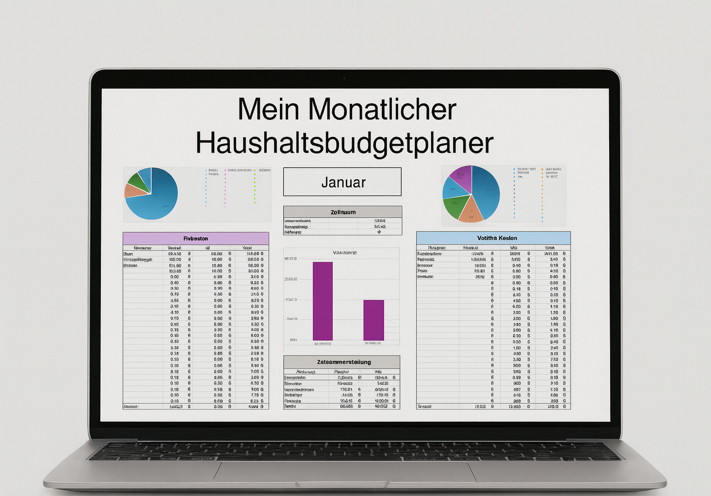 Monatlicher Haushaltsbudget-Planer