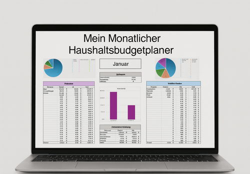 Monatlicher Haushaltsbudget-Planer